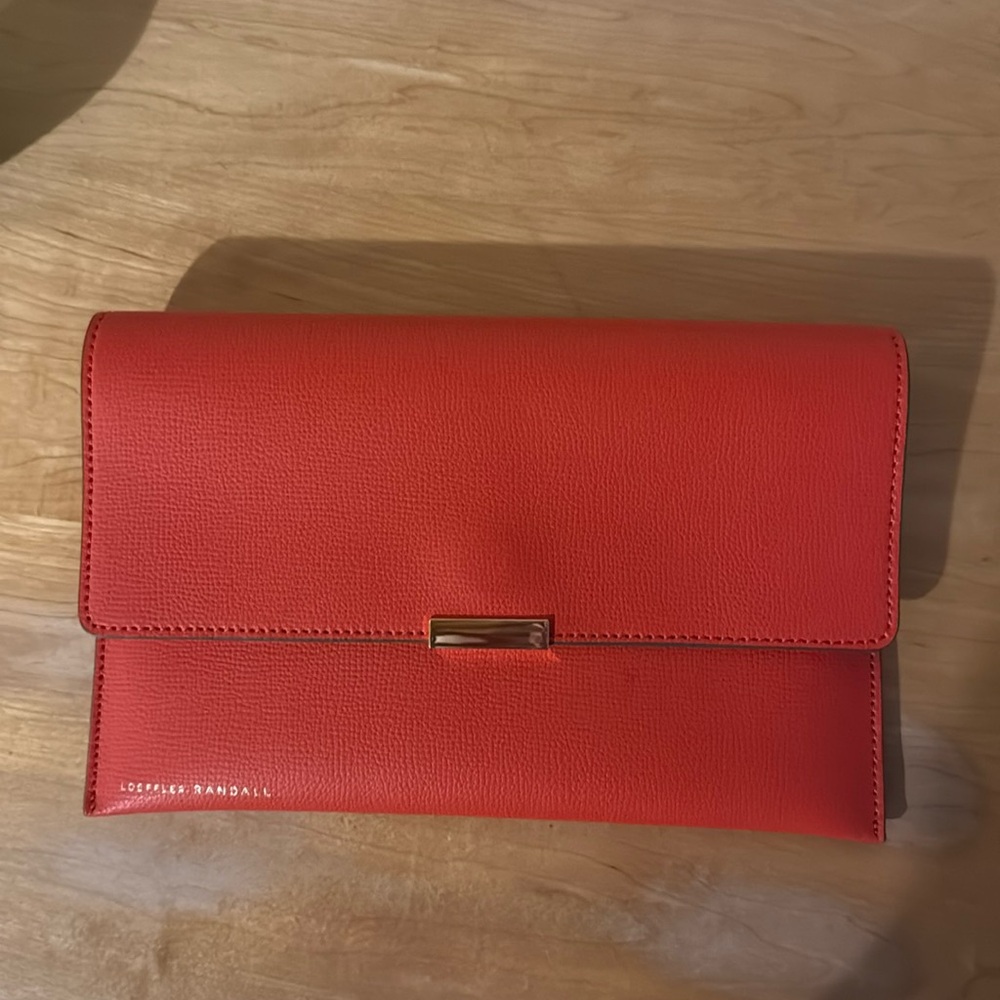 Loeffler Randall Orange and Pink Clutch Purse